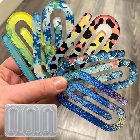 Silicone Pendant Mold Earring Molds Paper Clip Shape Jewelry Molds Silicone Texture Present for Jewelry Enthusiasts in Saudi Arabia