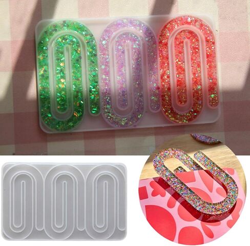 Silicone Pendant Mold Earring Molds Paper Clip Shape Jewelry Molds Silicone Texture Present for Jewelry Enthusiasts in Saudi Arabia
