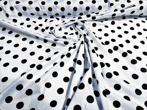 Big Dot Polka Dot Poly Cotton White Dots on Red Fabric in Saudi Arabia