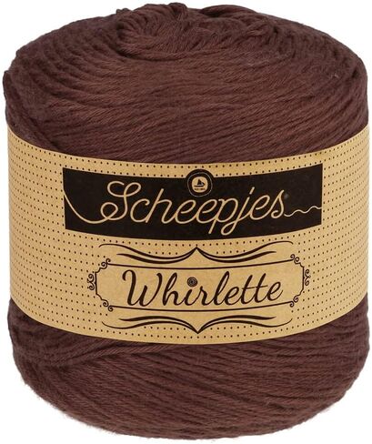 غزل Scheepjes Whirlette، 1 خصلة (100 جم / 3.5 أونصة) - اللون 891 كستنائي، مزيج من القطن/الأكريليك، صوف فاتح in Saudi Arabia