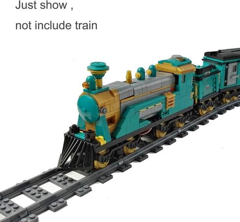 18pcs City Train Track Set Straight Tracks Rail Expansion Building Block Toy Compatible with Major Brands in Saudi Arabia