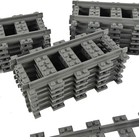 18pcs City Train Track Set Straight Tracks Rail Expansion Building Block Toy Compatible with Major Brands in Saudi Arabia