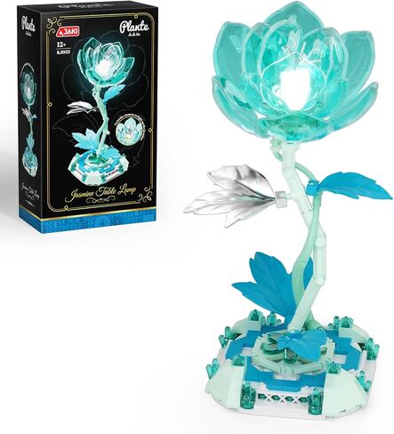 Jasmine Flower Table Lamp Building Set, Themed Night Light & Desk Decor Birthday Gifts for Kids Adults, Gift for Valentine's Day in Saudi Arabia