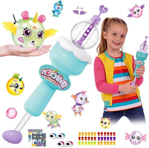 مجموعة أدوات صناعة البالونات السحرية على شكل حيوانات من DIY Magic Happy Balloons، صانعة البالونات للأطفال، مجموعة أدوات صناعة البالونات اللاصقة DIY للأطفال، مجموعة بالونات سحرية مع ملحقات ملصقات مضخة هواء نطاطة، هدايا للأطفال in Kuwait