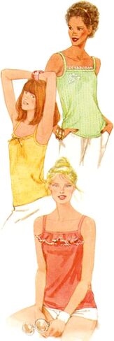 Simplicity SS9967A Vintage 1980's Misses' Pullover Knit Tops Sewing Pattern Packet, Design Code S9967, Sizes 6-8-10-12-14, Multicolor in Saudi Arabia