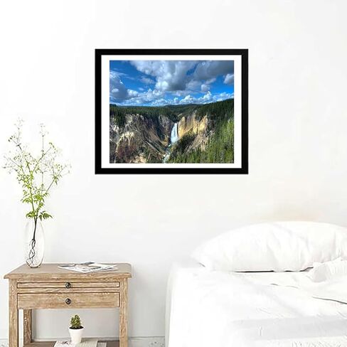 QACEYID Yellowstone Lower Falls National Park Wyoming Painting by Numbers DIY Canvas Oil Painting Kit Digital Painting 16x20 Inch in Saudi Arabia