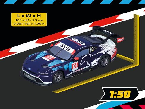 Carrera Hybrid Racing Car Ford Mustang GT3 Ford Performance, No.64 1:50 Scale Front and Rear Lights USB-C Rechargeable RC Additional Vehicle in Saudi Arabia