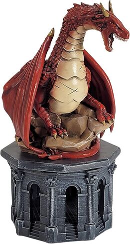 Forged Dice Co. Dragon Dice Jail - D&D Dice Holder and Storage Box with Removable Collectors Dragon Miniature - Fits Up to 2 Standard Polyhedral RPG Sets - Black in Saudi Arabia