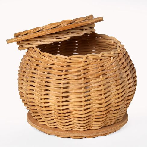 DIY Basket Weaving Kit with Lid – Complete Rattan Craft Set for Teens and Adults – Handmade Lidded Basket Making Supplies with Step-by-Step Instructions in Saudi Arabia