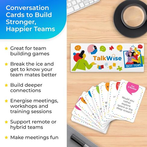 700 Team Building Conversation Cards for Coworkers, Fun Team Building Games for Work, Communication Cards for Deeper Connections, Ice Breaker Question Cards for Work to Get to Know Your Colleagues in Saudi Arabia
