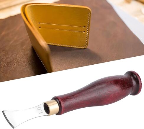 Leather Edge Creaser Leather Crimping Tool Leather Edge Trimmer Stainless Steel with Wooden Handle for Leather Craft Strap Decoration Line 1mm 2mm (1) in Saudi Arabia