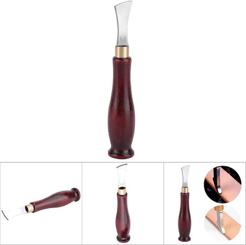 Leather Edge Creaser Leather Crimping Tool Leather Edge Trimmer Stainless Steel with Wooden Handle for Leather Craft Strap Decoration Line 1mm 2mm (1) in Saudi Arabia