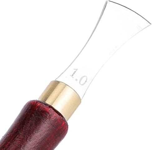 Leather Edge Creaser Leather Crimping Tool Leather Edge Trimmer Stainless Steel with Wooden Handle for Leather Craft Strap Decoration Line 1mm 2mm (1) in Saudi Arabia