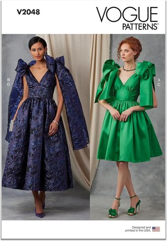 Vogue V2048U5 Misses' Special Occasion Evening Dress Sewing Pattern Packet, Design Code V2048, Sizes 16-18-20-22-24 in Saudi Arabia