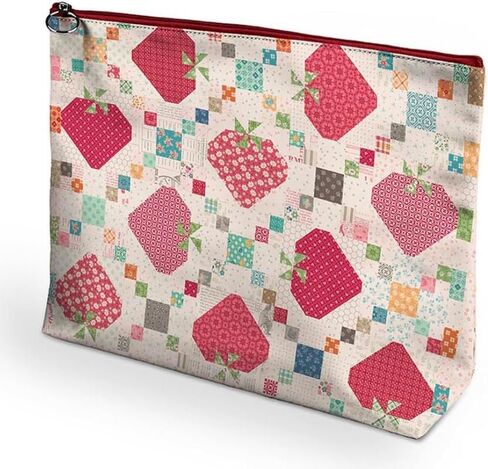 Riley Blake Farmer’s Daughter Vinyl Project Bag by Lori Holt of Bee in My Bonnet | 9" x 12" Zipper Pouch for Sewing, Crafts & Cosmetics in Saudi Arabia
