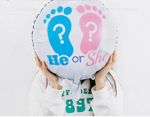 Gender Reveal Party Balloon Set, Question Mark Design, Pink and Blue Foil Balloons, He or She Theme, Baby Shower Decorations in Saudi Arabia
