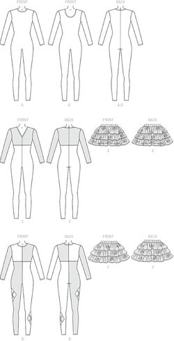 McCall's Patterns M7269 Bodysuits & Ruffled Skirts, D5 (12-14-16-18-20) in Saudi Arabia