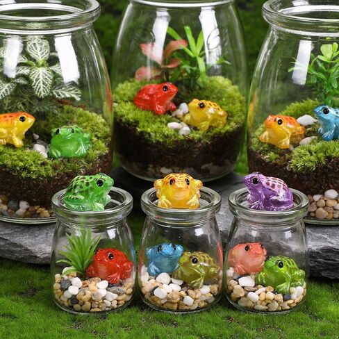 Mini Frog Molds Tiny 3D Animal Theme Epoxy Casting Molds Cute Frog Shape Silicone Resin Mold for DIY Crafts Dollhouse Fairy Garden Micro Landscape Party Ornament Accessories Favors in Saudi Arabia