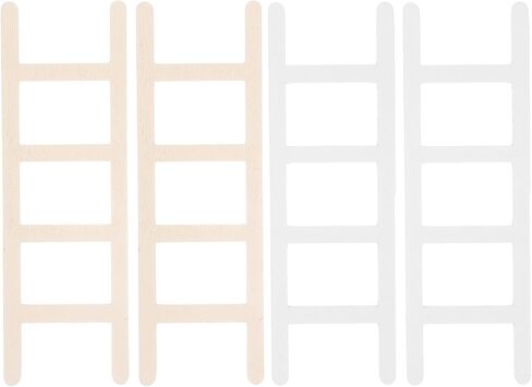 Mini Wooden Ladder 4.33 Inch Dollhouse Accessory 4-Pack Tiny Ladder for Mini House Landscape Decoration DIY Crafts in Saudi Arabia