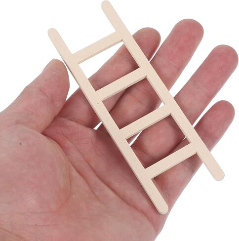Mini Wooden Ladder 4.33 Inch Dollhouse Accessory 4-Pack Tiny Ladder for Mini House Landscape Decoration DIY Crafts in Saudi Arabia
