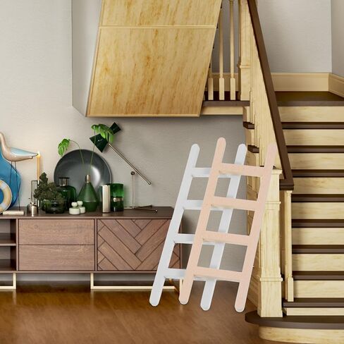 Mini Wooden Ladder 4.33 Inch Dollhouse Accessory 4-Pack Tiny Ladder for Mini House Landscape Decoration DIY Crafts in Saudi Arabia