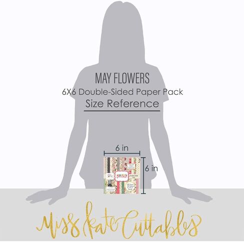 6x6 Vintage Scrapbook Paper - May Flowers Collection by Miss Kate Cuttables - Scrapbook Supplies and Decorative Paper for Scrapbook Embellishments and Paper Craft Supplies in Saudi Arabia