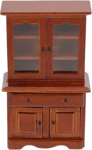 Toyvian Miniature Dollhouse Bookshelf Cabinet 1 12 Scale Mini Furniture with Drawer Compact Doll House Display Cabinet for Kids Play and Collector Decor in Saudi Arabia