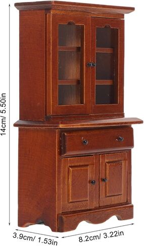 Toyvian Miniature Dollhouse Bookshelf Cabinet 1 12 Scale Mini Furniture with Drawer Compact Doll House Display Cabinet for Kids Play and Collector Decor in Saudi Arabia