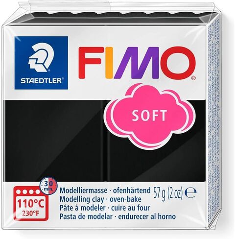 STAEDTLER FIMO Soft Polymer Oven Bake Modelling Clay - 12 x 57g - Essential Colours - Pack of 12 in Saudi Arabia