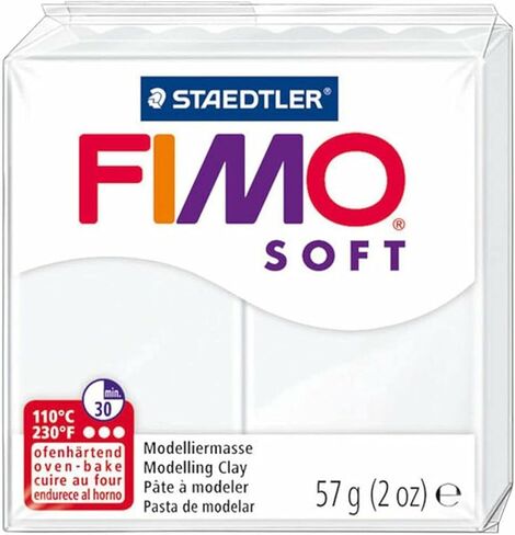 STAEDTLER FIMO Soft Polymer Oven Bake Modelling Clay - 12 x 57g - Essential Colours - Pack of 12 in Saudi Arabia