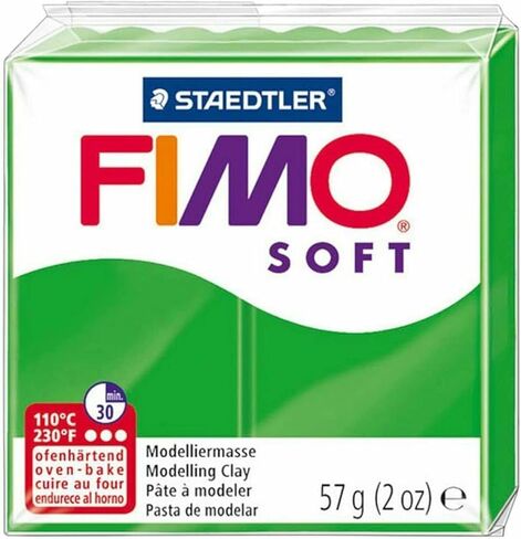 STAEDTLER FIMO Soft Polymer Oven Bake Modelling Clay - 12 x 57g - Essential Colours - Pack of 12 in Saudi Arabia