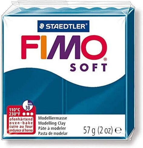 STAEDTLER FIMO Soft Polymer Oven Bake Modelling Clay - 12 x 57g - Essential Colours - Pack of 12 in Saudi Arabia