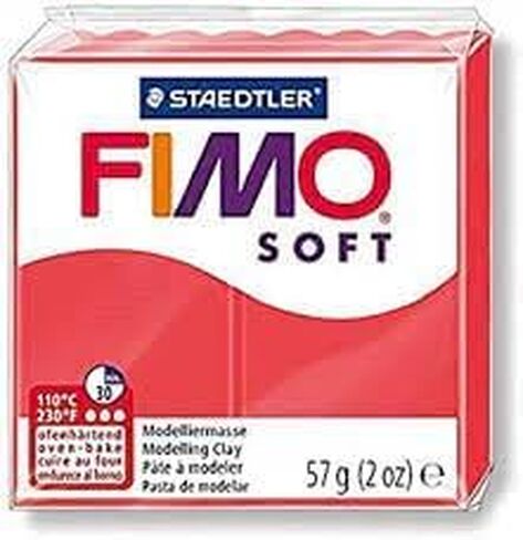STAEDTLER FIMO Soft Polymer Oven Bake Modelling Clay - 12 x 57g - Essential Colours - Pack of 12 in Saudi Arabia