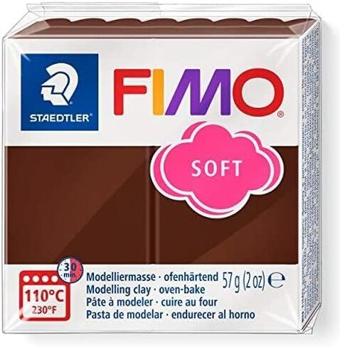 STAEDTLER FIMO Soft Polymer Oven Bake Modelling Clay - 12 x 57g - Essential Colours - Pack of 12 in Saudi Arabia