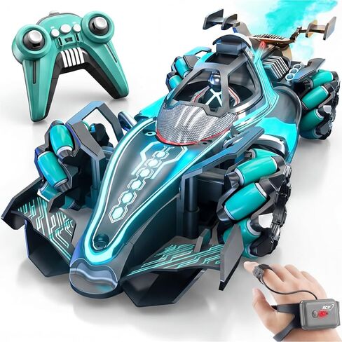 F1 Drift RC Car Boy Toys Age 6-8, Gesture & Remote Control, Kids Toy Gift for Boys 6-8, 8-10 & 10-12 Years, 2.4GHz 4WD Drift Race Car with LED Lights & Spray Mist Stunt in Saudi Arabia