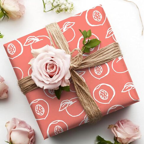 Whaline 12Pcs Peach Cotton Fabric Bundles Pink Green Peach Flower Plaid Fat Quarters Summer Quilting Patchwork for DIY Sewing Craft Decor, 18 x 22 Inch in Saudi Arabia