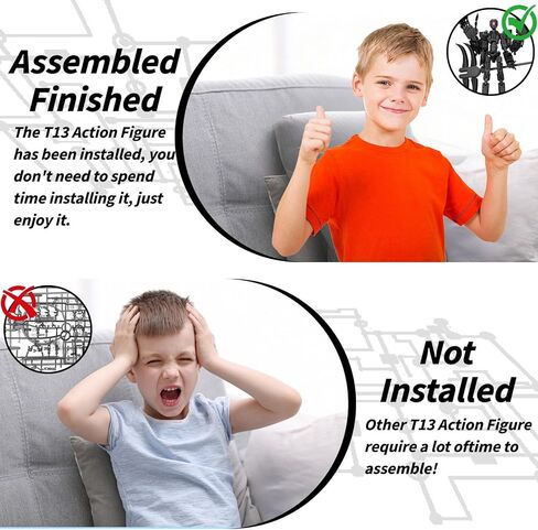 8Inch T13 Assembly Completed Action Figure,3D Printed Multi-Jointed Movable Toy Nova 13 Action Figures Desktop Decorations for Game Lovers Toy (Black) in Saudi Arabia