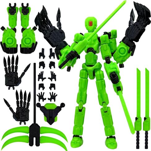 8Inch T13 Assembly Completed Action Figure,3D Printed Multi-Jointed Movable Toy Nova 13 Action Figures Desktop Decorations for Game Lovers Toy (Black) in Saudi Arabia