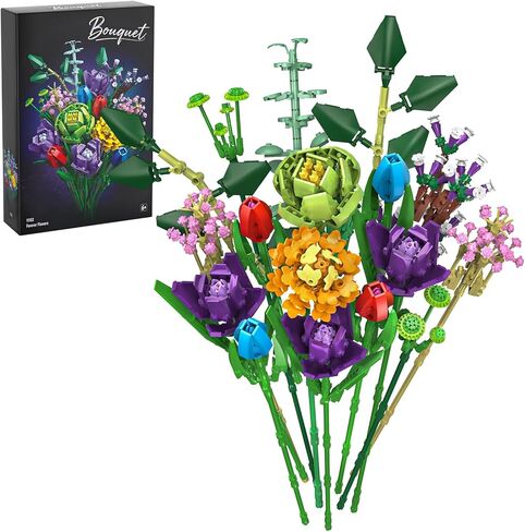 GEVINST Flowers Bouquet Building Set, Artificial Flowers Botanical Collection Kits for Home Decoration, Adults Women Teen Girls Ages 14+, Gifts for Birthdays Valentines Mother's Day in Saudi Arabia