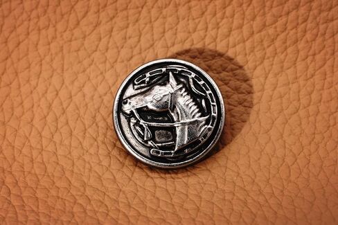 Bezelry 12 Pieces Mare and Horseshoe Metal Shank Buttons. 22mm (7/8 inch)(Retro Silver) in Saudi Arabia