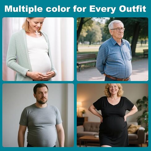 15 PCS Elastic Waist Extenders - Adjustable Button Expander, Maternity Pants Extender, Elastic Adjustable Waistband Button Extenders for Women, Men, Pregnancy (5 Colors) in Saudi Arabia