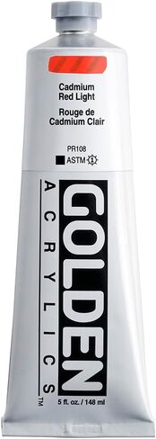 GOLDEN Heavy Body Acrylics, Cadmium Red Light, 5 fl. oz. Tube, Professional Acrylic Paint, Opaque in Saudi Arabia