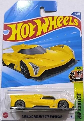 Hot Wheels Cadillac Project GTP Hypercar HW Exotics Ages 3 and Up 99/250 (Yellow) in Saudi Arabia