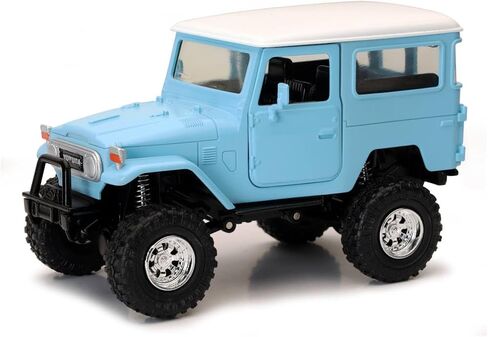 NewRay Die-Cast Toyota Land Cruiser FJ40 Model, 1:24 Scale, Light Blue with Off-Road Suspension Diecast Model Car 71526 in Saudi Arabia