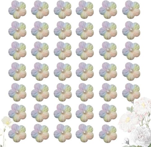 Crochet Flowers Patches, Handmade Knitted Flowers, Floral Crochet Applique, Sewing Yarn Floral for Crafts Embellishments DIY Hair Clothes Accessories, 25Pcs 1.18Inch（White） in Saudi Arabia