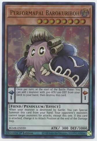Performapal Barokuriboh - BLMR-EN030 - Ultra Rare - 1st Edition in Saudi Arabia