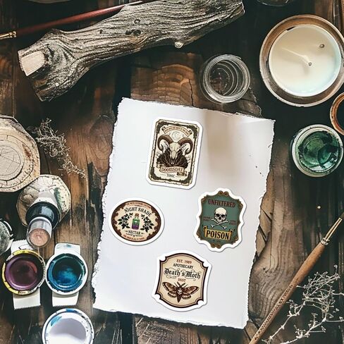 GLOBLELAND Vintage Poison Labels Cling Rubber Stamps 8.7x7 inch Magic Card Frames EVA Cling Mount Stamp Retro Snake Skull Rubber Stamps Set for Card Making Photo Album Decoration DIY Scrapbooking in Saudi Arabia