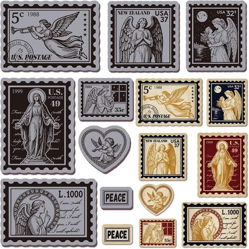 GLOBLELAND Angel Postage Cling Rubber Stamp 22x18cm Vintage Lady Wing EVA Cling Mount Stamps Rubber Stamps Set for Card Making Photo Album Decor Decoration DIY Scrapbooking in Saudi Arabia