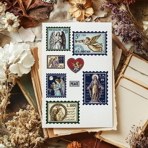 GLOBLELAND Angel Postage Cling Rubber Stamp 22x18cm Vintage Lady Wing EVA Cling Mount Stamps Rubber Stamps Set for Card Making Photo Album Decor Decoration DIY Scrapbooking in Saudi Arabia