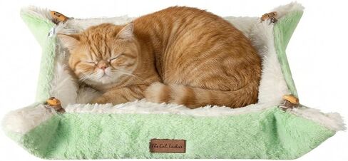 سرير القطط ذو التدفئة الذاتية للسيدات من The Cat - سرير قطط خارجي مُدفأ - وسادة تدفئة غير كهربائية - للقطط الداخلية والخارجية - تصميم مريح ذو وجهين - بني القهوة in Kuwait